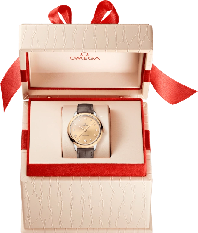 Omega,De Ville 34mm,34mm,Stainless Steel,Yellow Gold,Gold,Automatic,Day,Co-Axial Escapement,Anti-magnetic,434,434.23.34.20.58.001