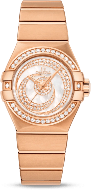 Omega,Constellation 27mm,27mm,Red Gold,White,Automatic,Day,Co-Axial Escapement,123,123.55.27.20.55.005