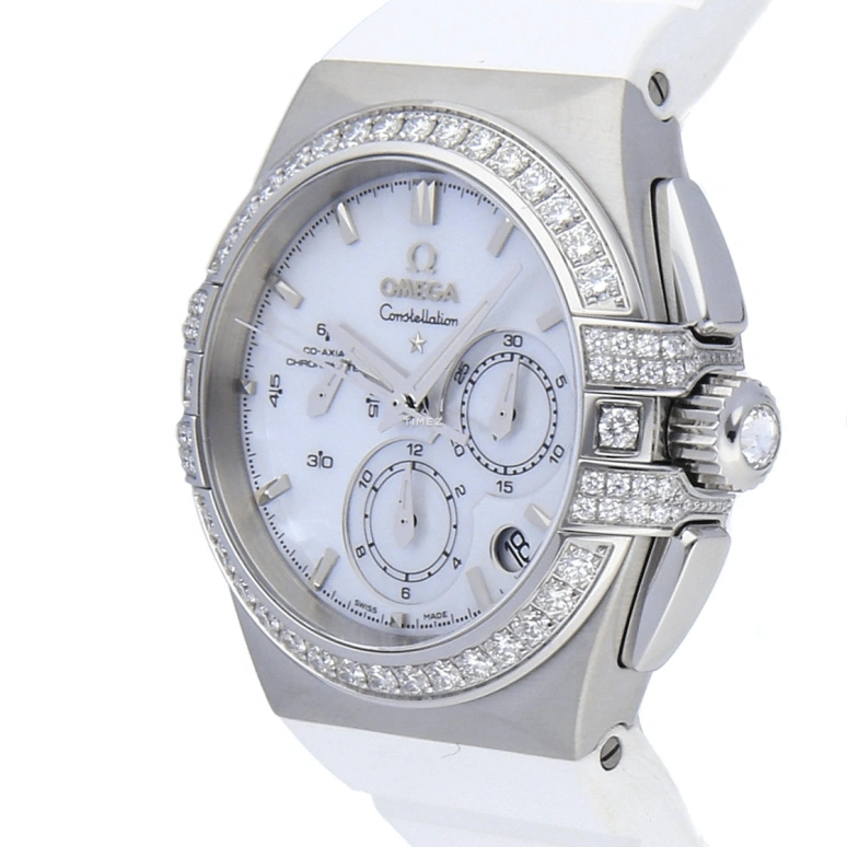 Omega,Constellation 35mm,35mm,Stainless Steel,White,Automatic,Chronograph,Day,121,121.17.35.50.05.001