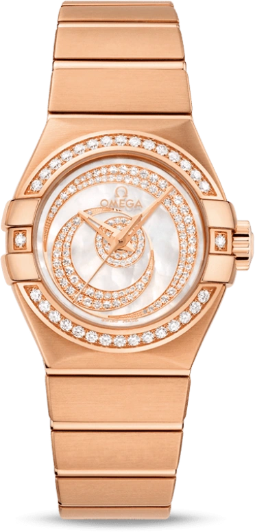 Omega,Constellation 27mm,27mm,Red Gold,White,Automatic,Day,Co-Axial Escapement,123,123.55.27.20.55.005