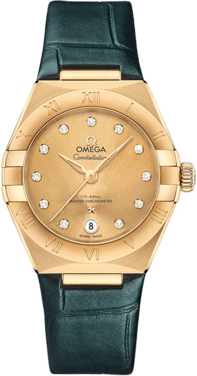 Omega,Constellation 29mm,29mm,Yellow Gold,Champagne,Automatic,Date,Co-Axial Escapement,131,131.53.29.20.58.001