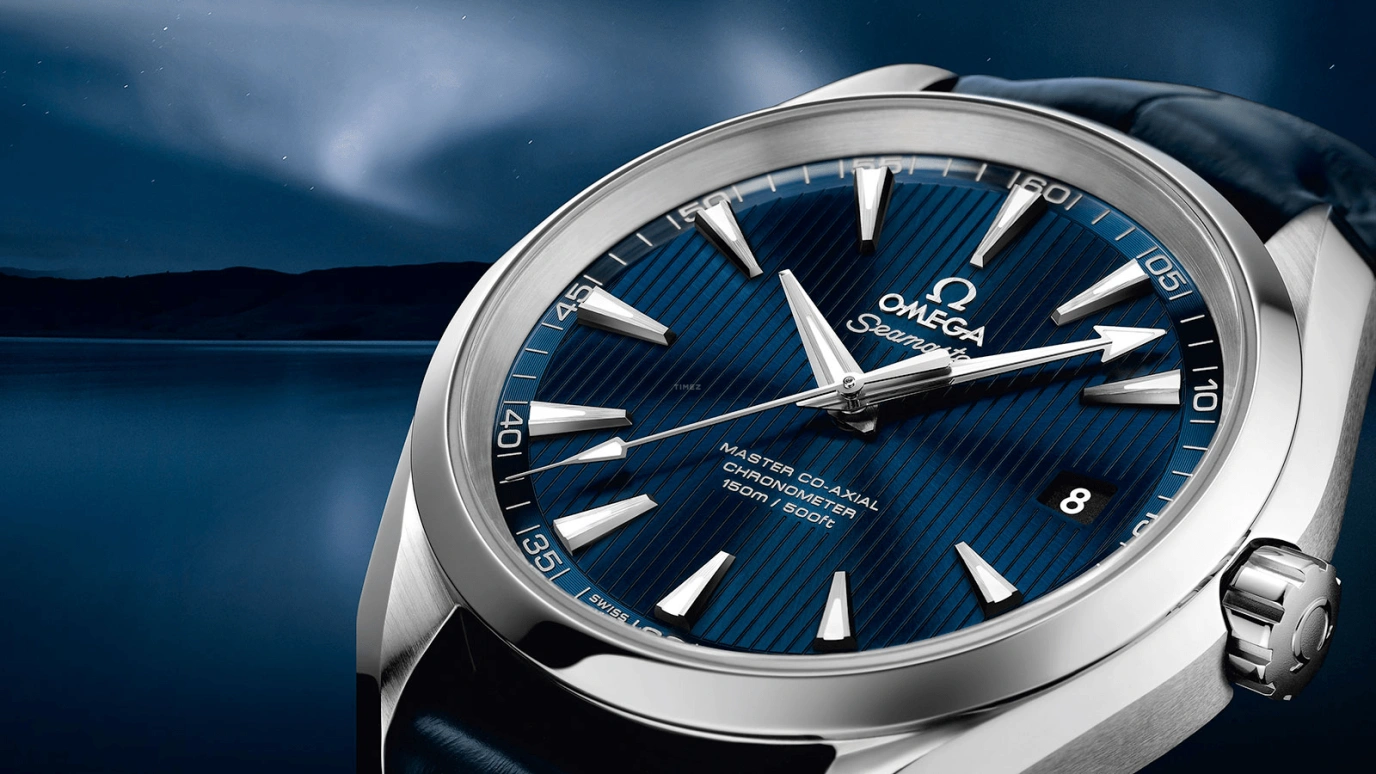 Omega,Aqua Terra 41.50mm,41.50mm,Stainless Steel,Blue,Automatic,Date,Co-Axial Escapement,231,231.13.42.21.03.001