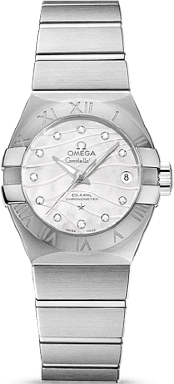 Omega,Constellation 27mm,27mm,Stainless Steel,White,Automatic,Date,Zodiac Indications,Co-Axial Escapement,123,123.10.27.20.55.002