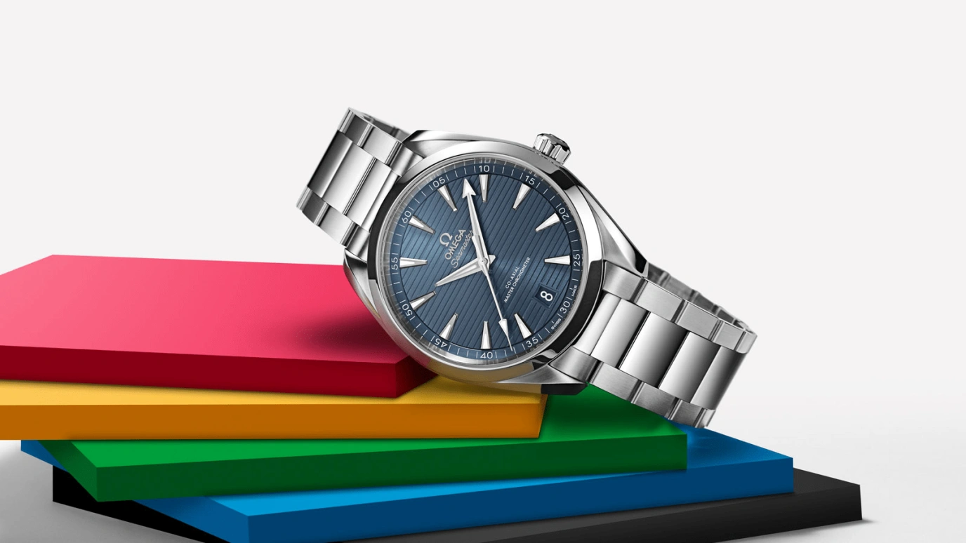 Omega,Aqua Terra 41mm,41mm,Stainless Steel,Blue,Automatic,Date,Co-Axial Escapement,220,220.10.41.21.03.003