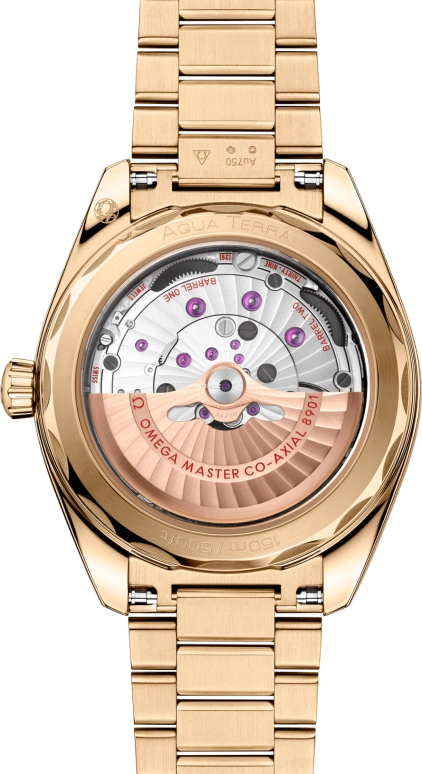 Omega,Aqua Terra 41mm,41mm,Moonshine Gold,Green,Automatic,Day,60hours,220,220.50.41.21.10.001