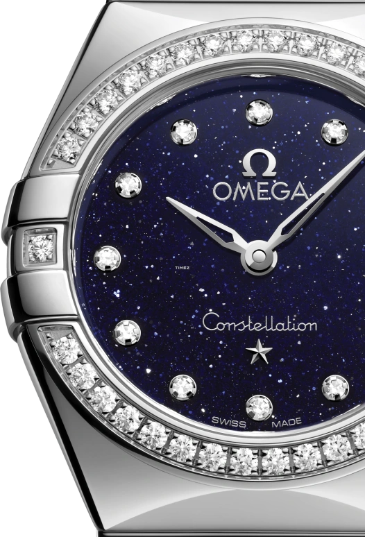 Omega,Constellation 25mm,25mm,Stainless Steel,Blue,Quartz,In-house Caliber,Sapphire,Crystal Glass,131,131.15.25.60.53.002