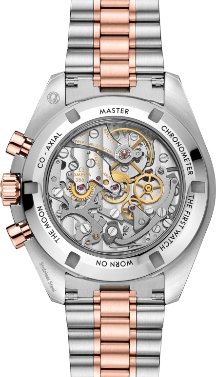 Omega,Speedmaster Moonwatch 42mm,42mm,Stainless Steel,Sedna Gold,Pink Red,Handwound,Chronograph,Anti-magnetic,310,310.20.42.50.99.001