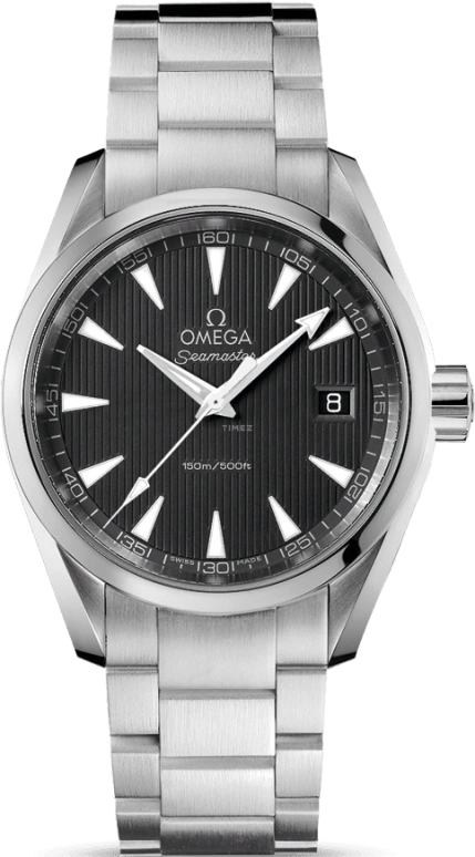 Omega,Aqua Terra 38.50mm,38.50mm,Stainless Steel,Grey,Quartz,Day,30000hours,231,231.10.39.60.06.001