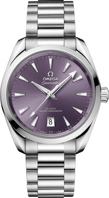 Omega,Seamaster 38mm,38mm,Stainless Steel,Purple,Automatic,Day,Anti-magnetic,220,220.10.38.20.10.004