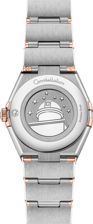 Omega,Constellation 28mm,28mm,Sedna Gold,Stainless Steel,White,Quartz,In-house Caliber,Sapphire,131,131.20.28.60.55.001