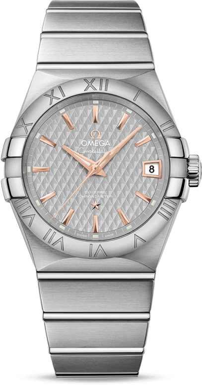 Omega,Constellation 38mm,38mm,Stainless Steel,Grey,Automatic,Date,Co-Axial Escapement,123,123.10.38.21.06.002