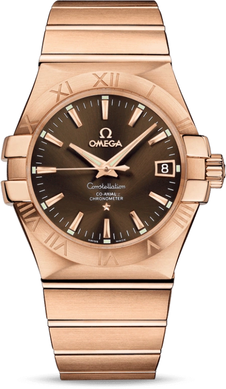 Omega,Constellation 35mm,35mm,Red Gold,Brown,Automatic,Date,Co-Axial Escapement,123,123.50.35.20.13.001
