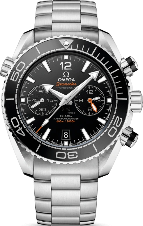 Omega,Seamaster Planet Ocean 45.50mm,45.50mm,Stainless Steel,Black,Automatic,Chronograph,Date,Co-Axial Escapement,Column Wheel,60hours,In-house Caliber,215,215.30.46.51.01.001