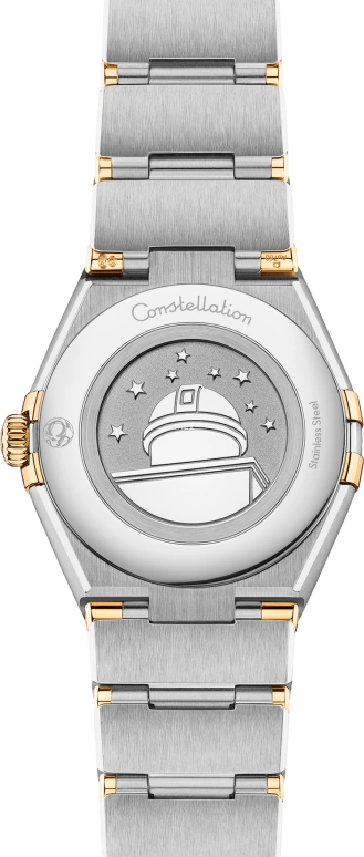 Omega,Constellation 28mm,28mm,Stainless Steel,Yellow Gold,Green,Quartz,In-house Caliber,Sapphire,Crystal Glass,131,131.25.28.60.99.002