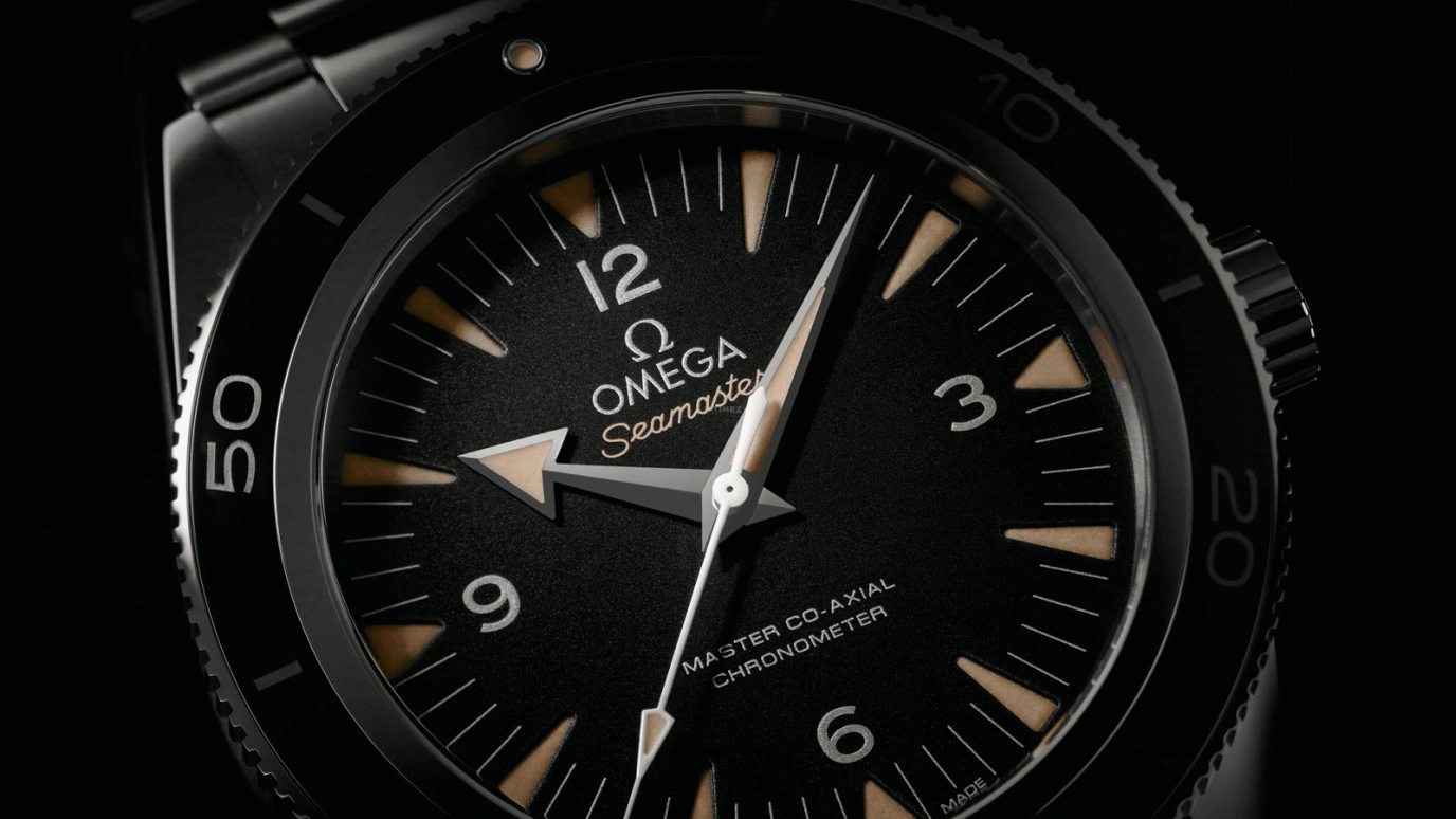 Omega,Seamaster 300 41mm,41mm,Stainless Steel,Black,Automatic,Co-Axial Escapement,60hours,233,233.30.41.21.01.001