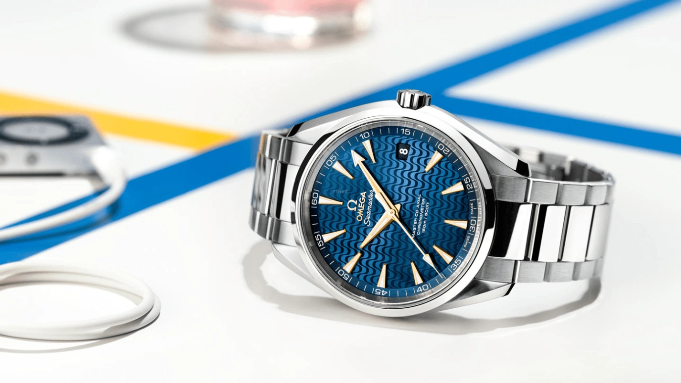 Omega,Aqua Terra 41.50mm,41.50mm,Stainless Steel,Blue,Automatic,Date,Co-Axial Escapement,231,231.10.42.21.03.006