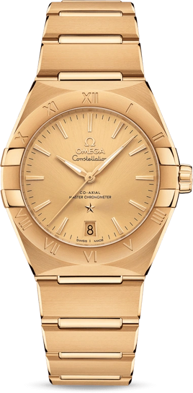 Omega,Constellation 36mm,36mm,Yellow Gold,Champagne,Automatic,Date,Co-Axial Escapement,131,131.50.36.20.08.001