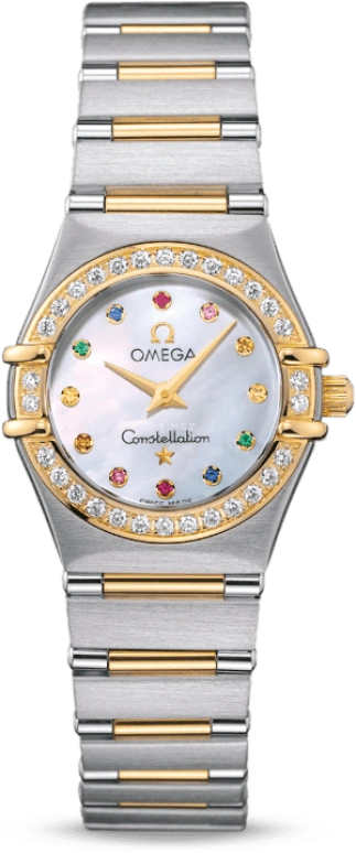 Omega,Constellation 25.50mm,25.50mm,Yellow Gold,Stainless Steel,White,Quartz,30000hours,In-house Caliber,1367,1367.79.00