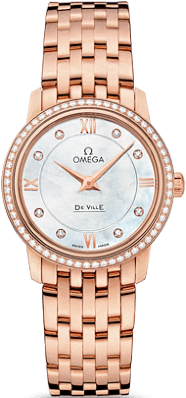 Omega,De Ville 27.40mm,27.40mm,Red Gold,White,Quartz,30000hours,In-house Caliber,424,424.55.27.60.55.002