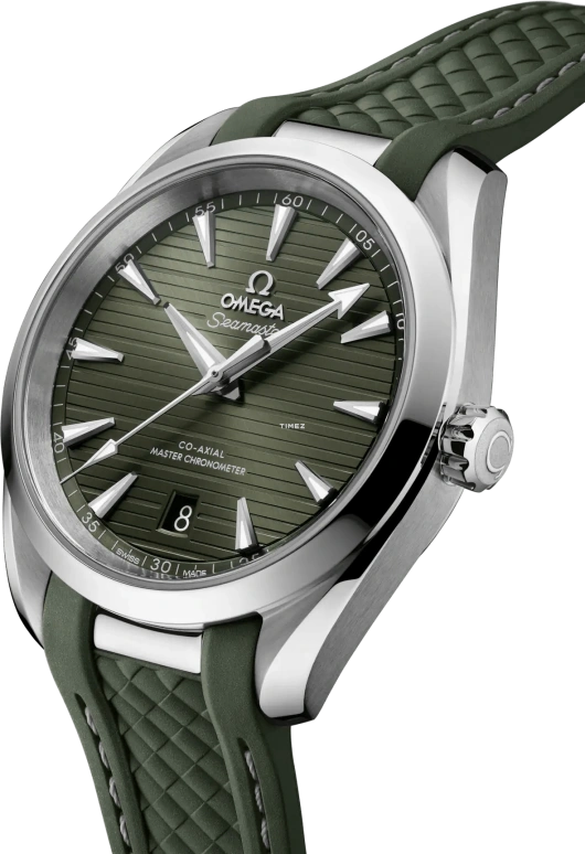 Omega,Aqua Terra 38mm,38mm,Stainless Steel,Green,Automatic,Day,Anti-magnetic,220,220.12.38.20.10.001