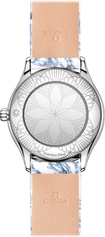Omega,De Ville 26mm,26mm,Stainless Steel,White,Blue,Quartz,In-house Caliber,Sapphire,428,428.17.26.60.04.001