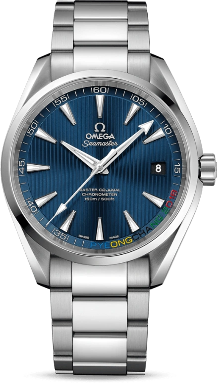 Omega,Aqua Terra 41.50mm,41.50mm,Stainless Steel,Blue,Automatic,Day,Co-Axial Escapement,Anti-magnetic,522,522.10.42.21.03.001