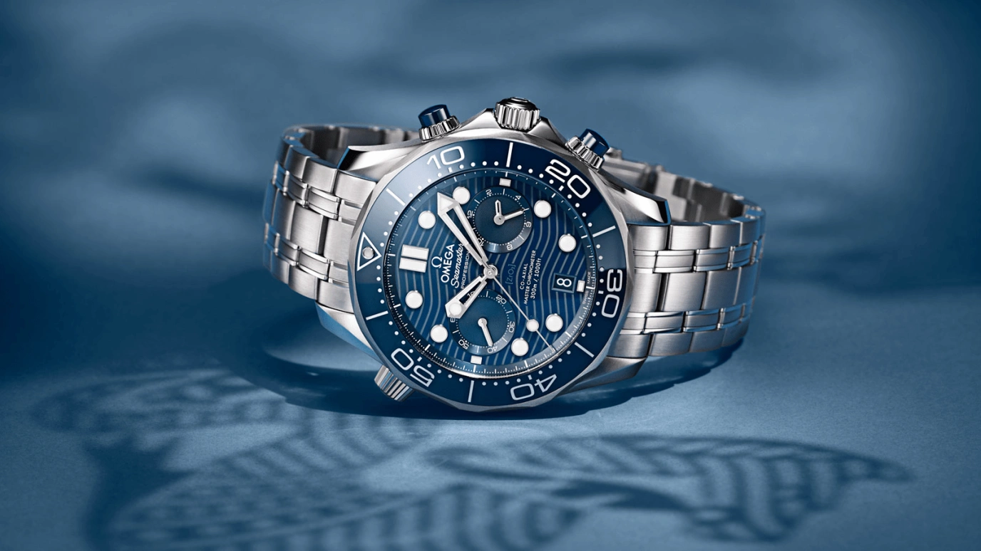 Omega,Seamaster Diver 300M 44mm,44mm,Stainless Steel,Blue,Automatic,Chronograph,Date,Co-Axial Escapement,Column Wheel,60hours,In-house Caliber,210,210.30.44.51.03.001