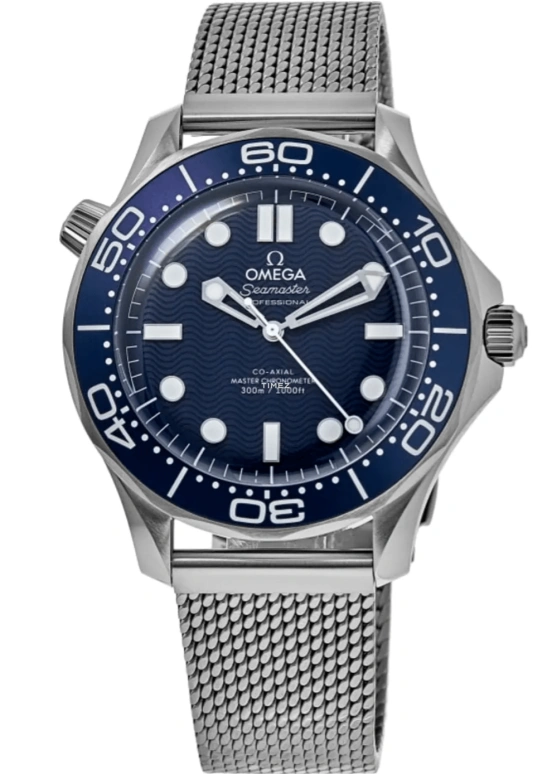 Omega,Seamaster 42mm,42mm,Stainless Steel,Blue,Automatic,55hours,In-house Caliber,210,210.30.42.20.03.002