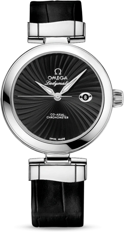 Omega,LadyMatic 34mm,34mm,Stainless Steel,Black,Automatic,Date,Zodiac Indications,Co-Axial Escapement,425,425.33.34.20.01.001
