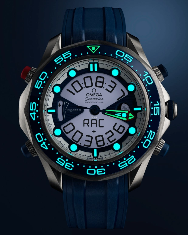 Omega,Miscellaneous 46.75mm,46.75mm,Titanium,White,Grey,Quartz,Regatta Timer,Moonphase,Perpetual Calendar,Day,In-house Caliber,Sapphire,216,216.92.46.79.10.001