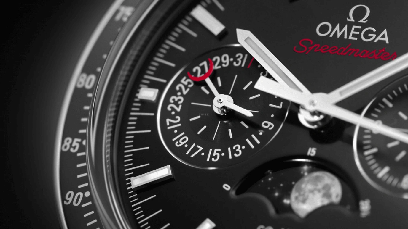 Omega,Speedmaster (Non-Moonwatch) 44.25mm,44.25mm,Ceramic,Stainless Steel,Black,Automatic,Chronograph,Moonphase,Date,Co-Axial Escapement,60hours,In-house Caliber,304,304.30.44.52.01.001