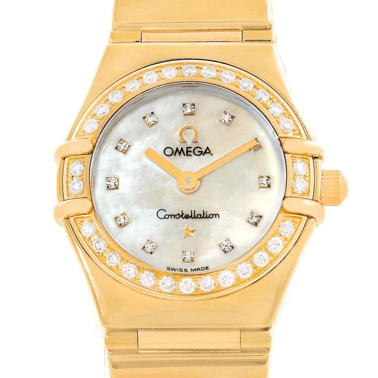 Omega,Constellation 22mm,22mm,Yellow Gold,Silver White,Quartz,30000hours,In-house Caliber,1164,1164.75.00