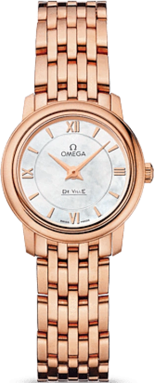 Omega,De Ville 24.40mm,24.40mm,Red Gold,White,Quartz,30000hours,In-house Caliber,424,424.50.24.60.05.002