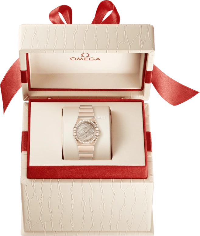Omega,Constellation 25mm,25mm,Sedna Gold,Rose,Quartz,In-house Caliber,Sapphire,Crystal Glass,131,131.55.25.60.99.002