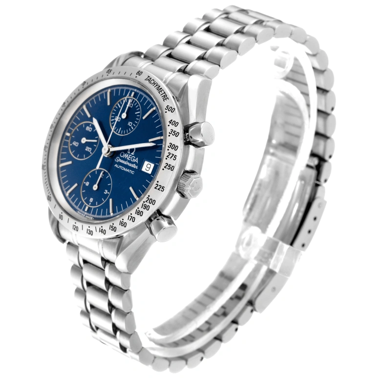 Omega,Speedmaster 39mm,39mm,Stainless Steel,Blue,Automatic,Chronograph,Day,3511,3511.80.00