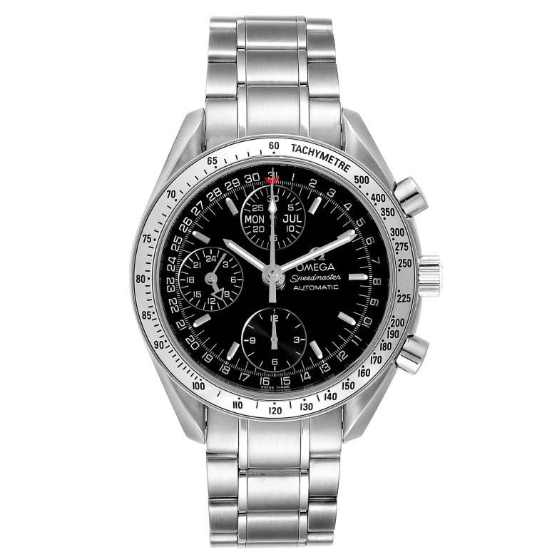 Omega,Speedmaster 39mm,39mm,Stainless Steel,Black,Automatic,Chronograph,Month,Date,Day,42hours,In-house Caliber,3523,3523.50