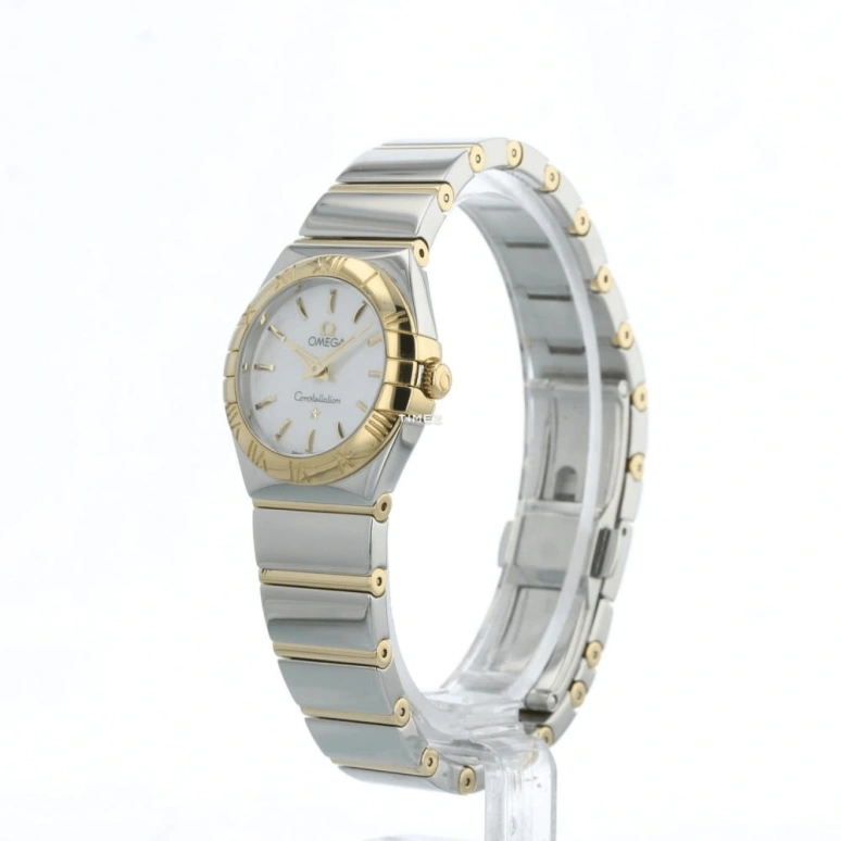 Omega,Constellation 24mm,24mm,Yellow Gold,Stainless Steel,White,Quartz,30000hours,In-house Caliber,123,123.20.24.60.05.004