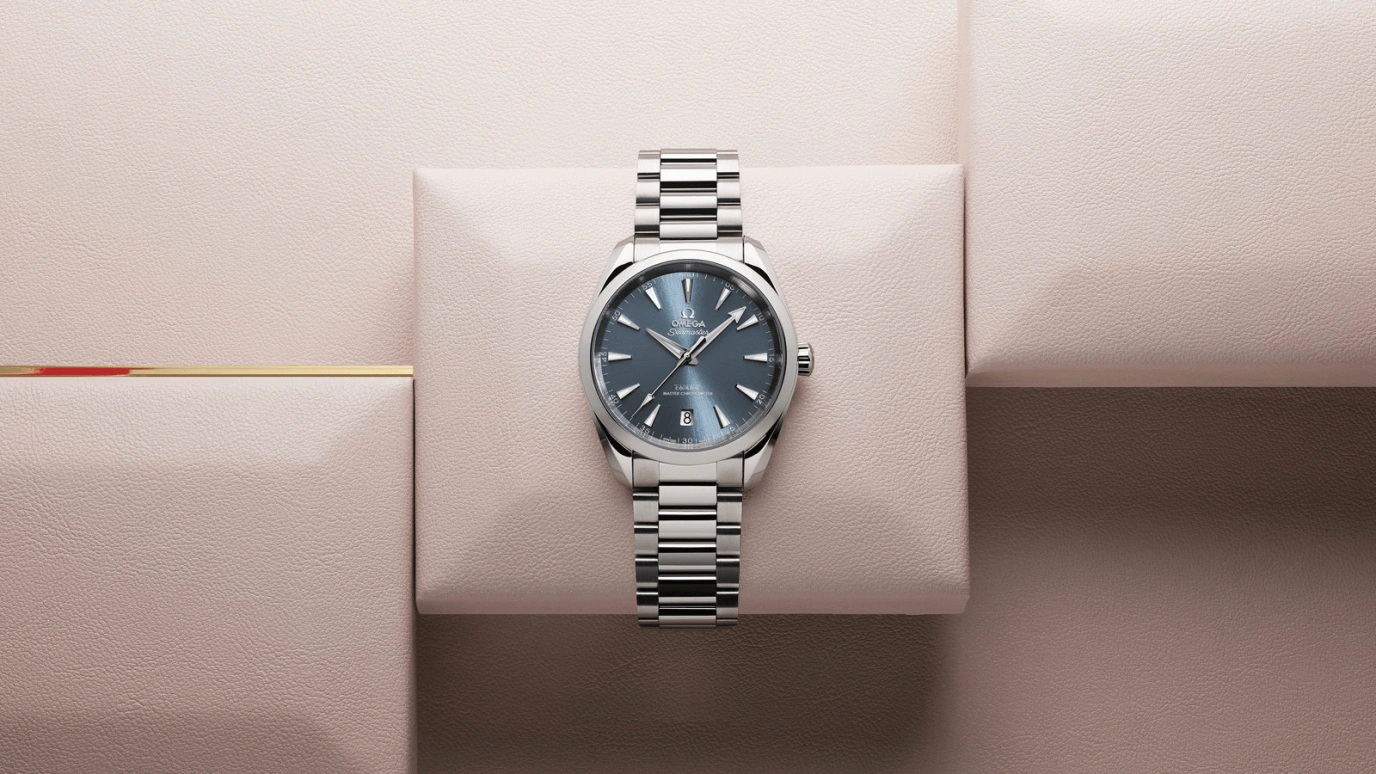 Omega,Aqua Terra 38mm,38mm,Stainless Steel,Blue,Automatic,Date,Co-Axial Escapement,220,220.10.38.20.03.003