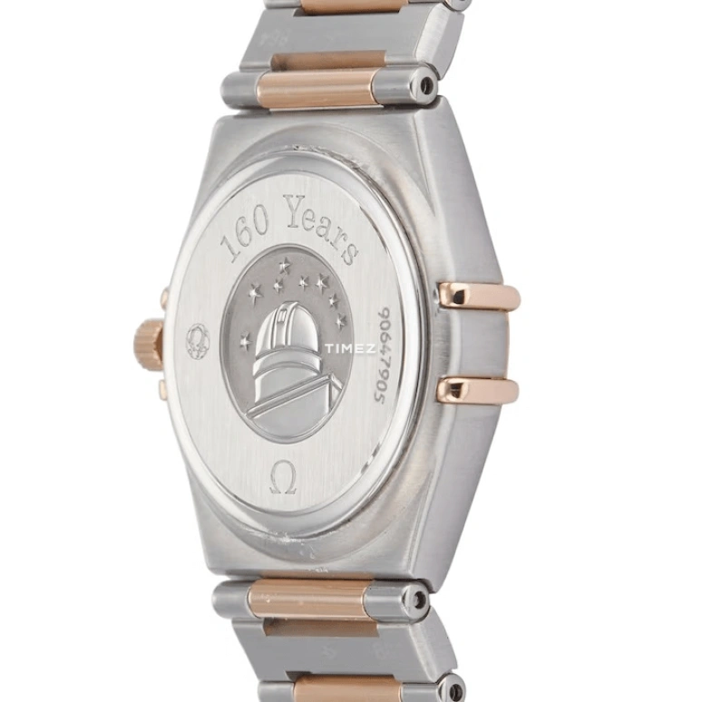 Omega,Constellation 25.50mm,25.50mm,Red Gold,Stainless Steel,Silver,Quartz,30000hours,In-house Caliber,111,111.25.26.60.55.001