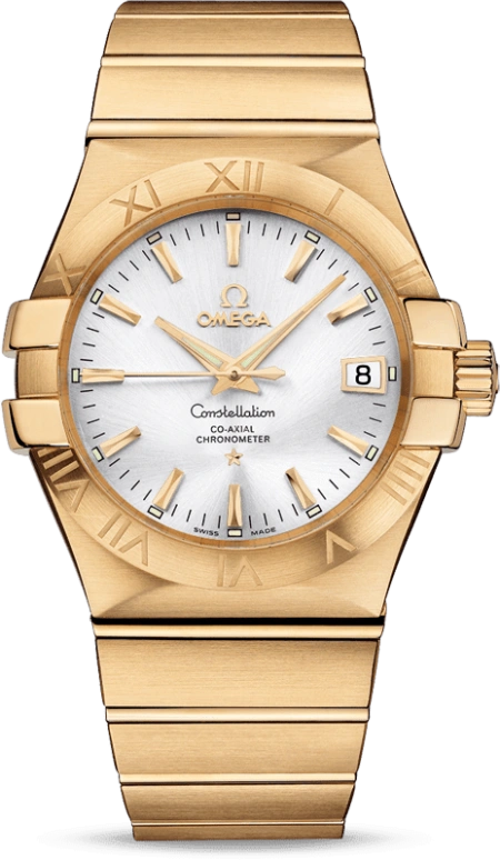 Omega,Constellation 35mm,35mm,Yellow Gold,Silver,Automatic,Date,Co-Axial Escapement,123,123.50.35.20.02.002