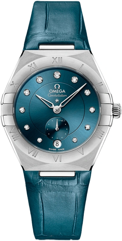 Omega,Constellation 34mm,34mm,Stainless Steel,Blue,Automatic,Date,Co-Axial Escapement,131,131.13.34.20.53.001