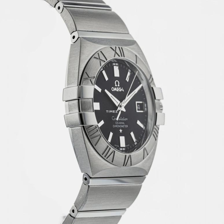 Omega,Constellation 38mm,38mm,Stainless Steel,Black,Automatic,Day,48hours,1503,1503.51.00