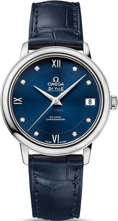 Omega,De Ville 32.70mm,32.70mm,Stainless Steel,Blue,Automatic,Date,Co-Axial Escapement,424,424.13.33.20.53.001