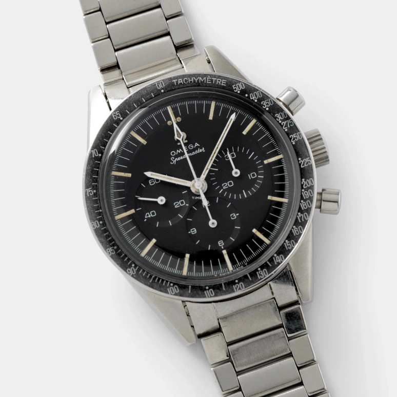Omega,Speedmaster 39mm,39mm,Stainless Steel,Black,Chronograph,Round,ST 105,ST 105.003