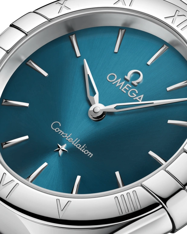Omega,Constellation 28mm,28mm,Stainless Steel,Blue,Quartz,In-house Caliber,Sapphire,Crystal Glass,131,131.10.28.60.03.002