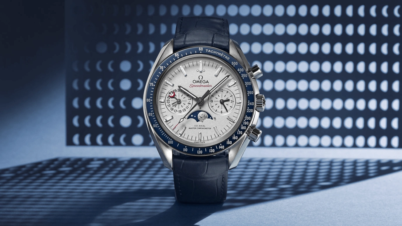 Omega,Speedmaster (Non-Moonwatch) 44.25mm,44.25mm,Ceramic,Platinum,Silver,Automatic,Chronograph,Moonphase,Date,Co-Axial Escapement,60hours,In-house Caliber,304,304.93.44.52.99.004