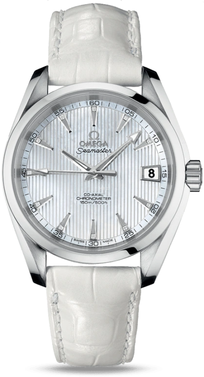 Omega,Aqua Terra 38.50mm,38.50mm,Stainless Steel,White,Automatic,Date,Co-Axial Escapement,231,231.13.39.21.55.001