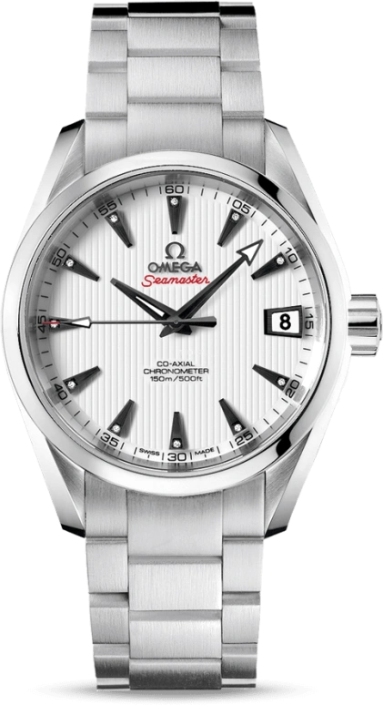 Omega,Aqua Terra 38.50mm,38.50mm,Stainless Steel,White,Automatic,Date,Co-Axial Escapement,231,231.10.39.21.54.001