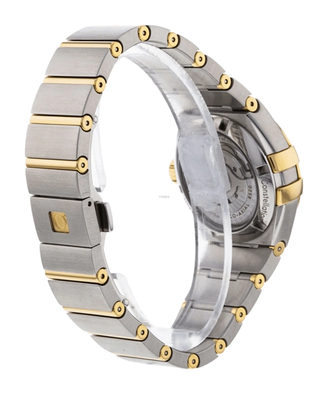 Omega,Constellation 27mm,27mm,Yellow Gold,Stainless Steel,Champagne,Automatic,Day,50hours,123,123.25.27.20.58.001