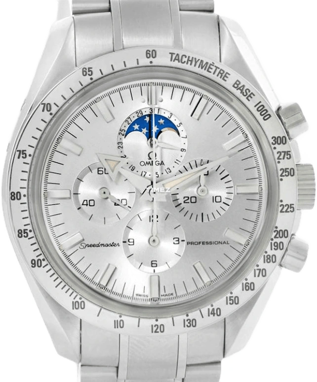 Omega,Speedmaster 38.80mm,38.80mm,Stainless Steel,Silver,Handwound,Chronograph,Moonphase,Day,3575,3575.30